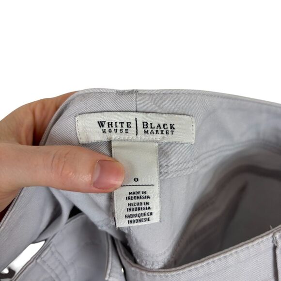 White House Black Market light Gray Cargo Bermuda Shorts Women's 0 - Picture 4 of 5